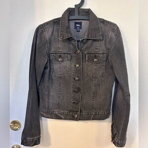 GAP Women's Charcoal Jean Jacket size S
